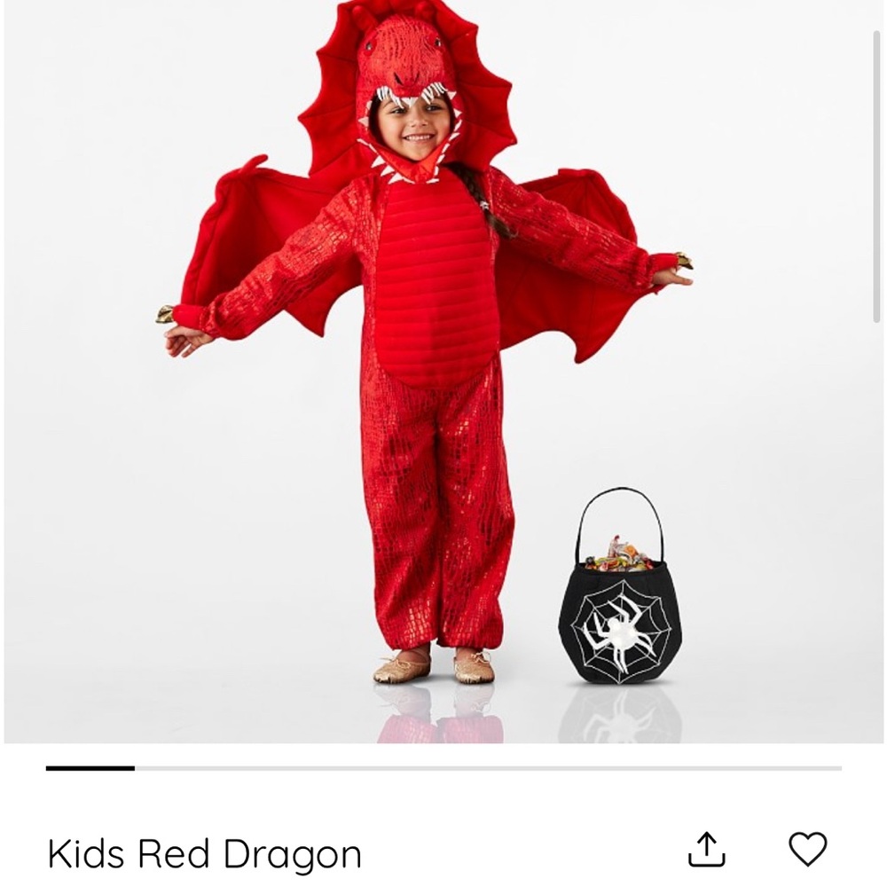 Pottery Barn Kids Fiery Red Dragon Costume